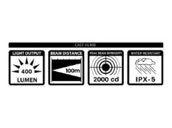 Eclairage Cast HL 400 -Magasin D'Équipement De Vélo Professionnel Cast HL400@400000225@5
